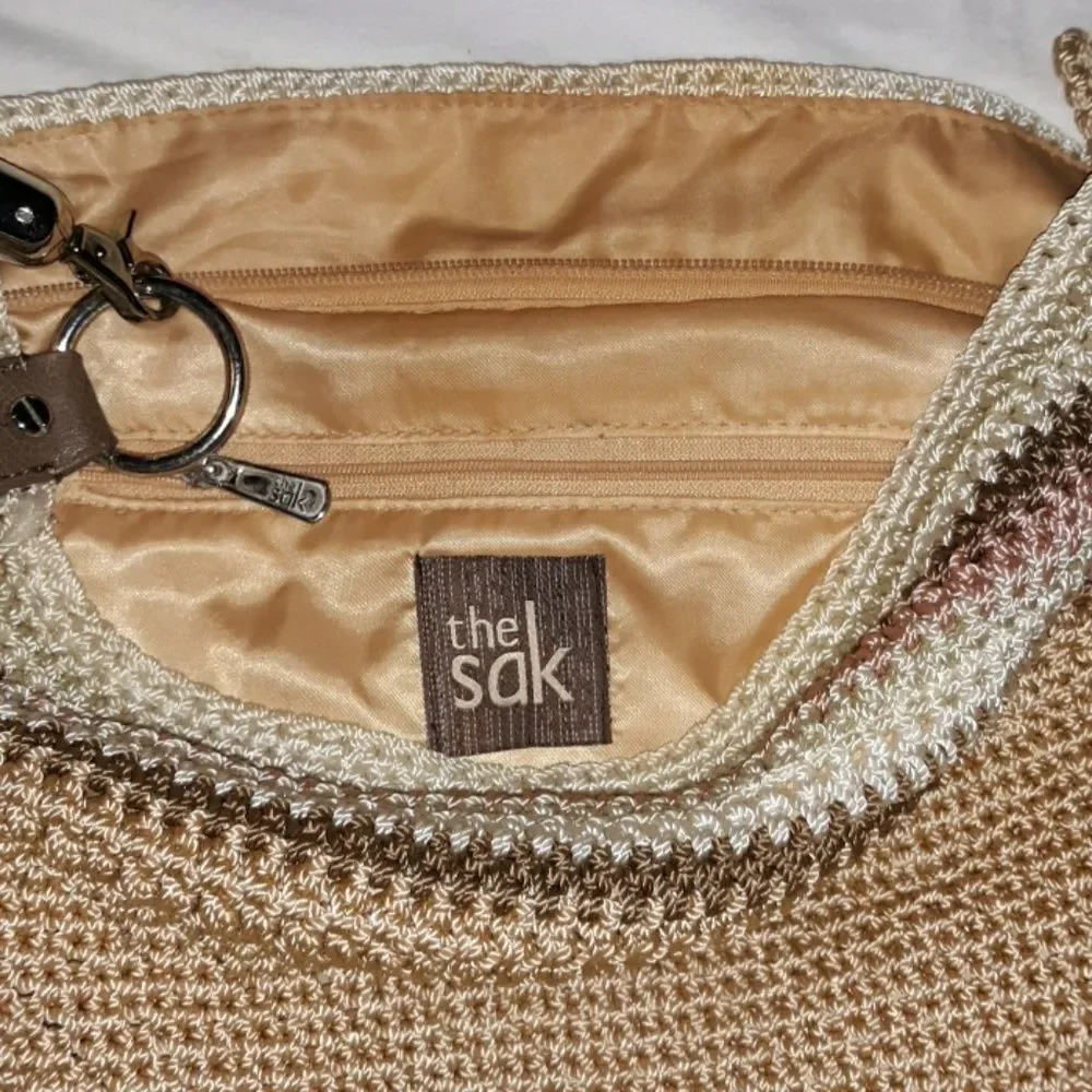 The Sak Large Woven Crocheted Shoulder Bag‎ Purse